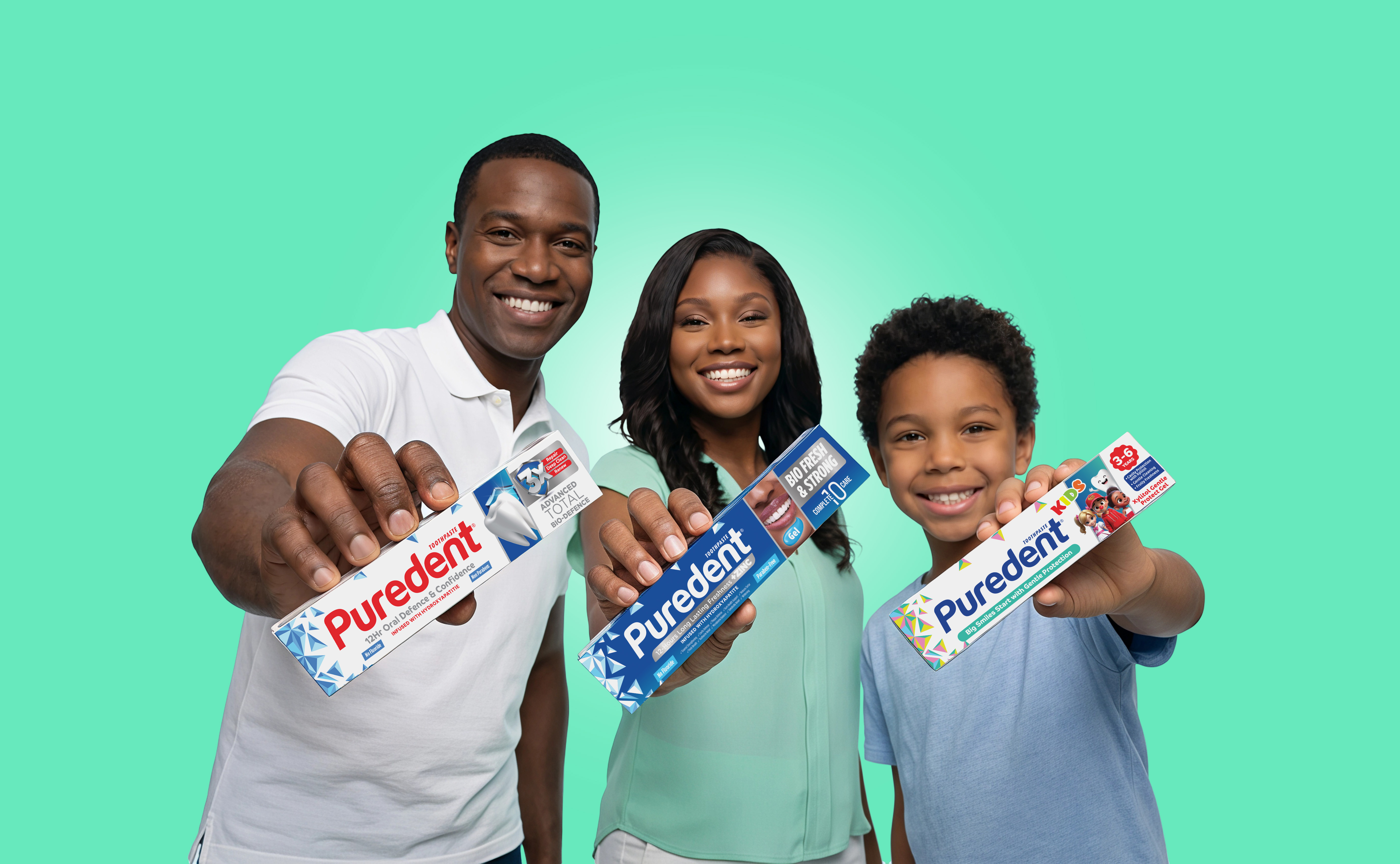 Puredent family with products