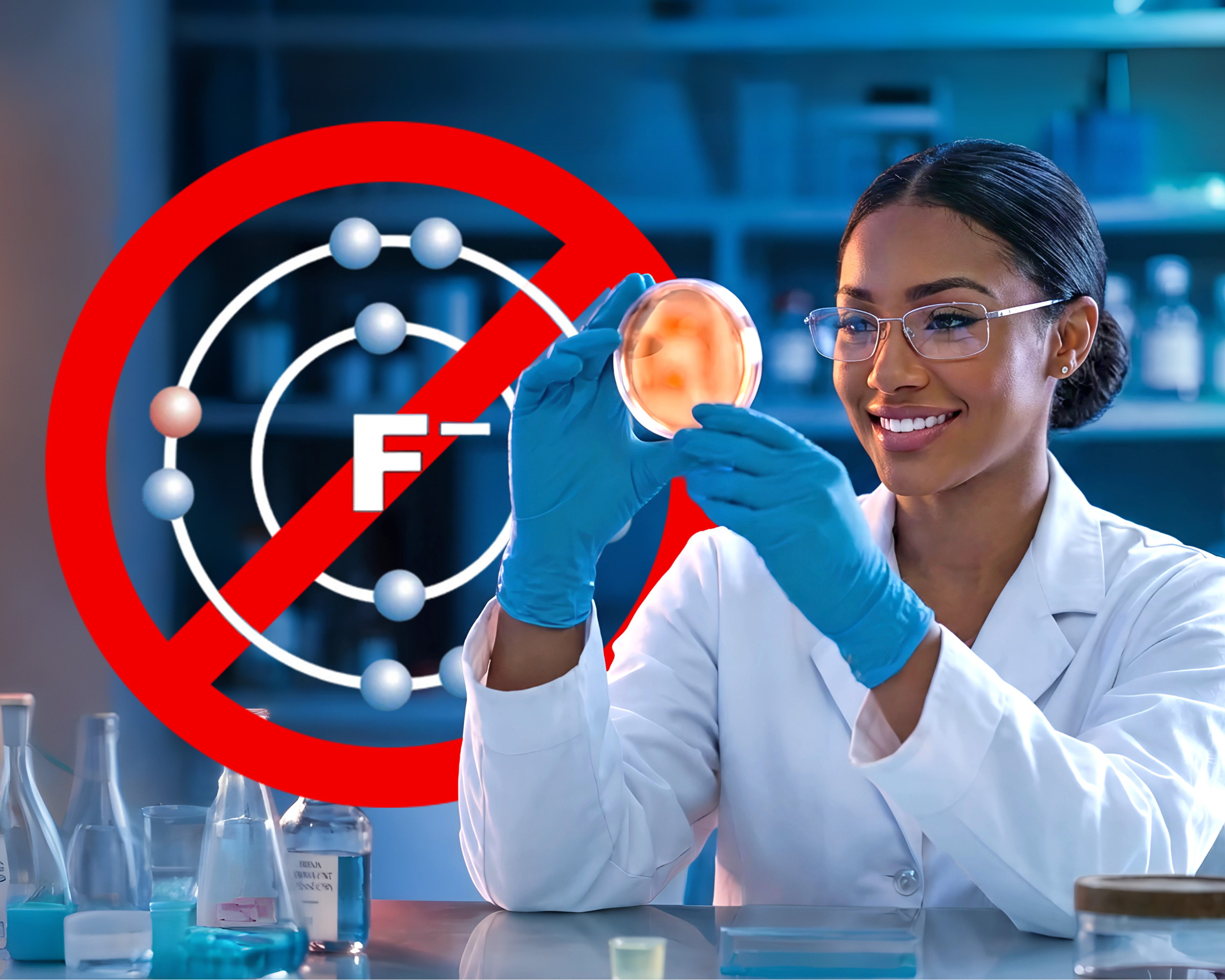 Scientist researching fluoride alternatives